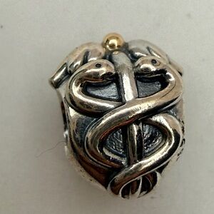 Pandora ALE 925 Medical Caduceus Two Tone Charm